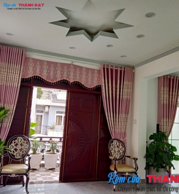 RÈM  VẢI GẤM HỌA TIẾT HV004