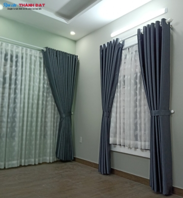 RÈM 2 LỚP XÁM XANH